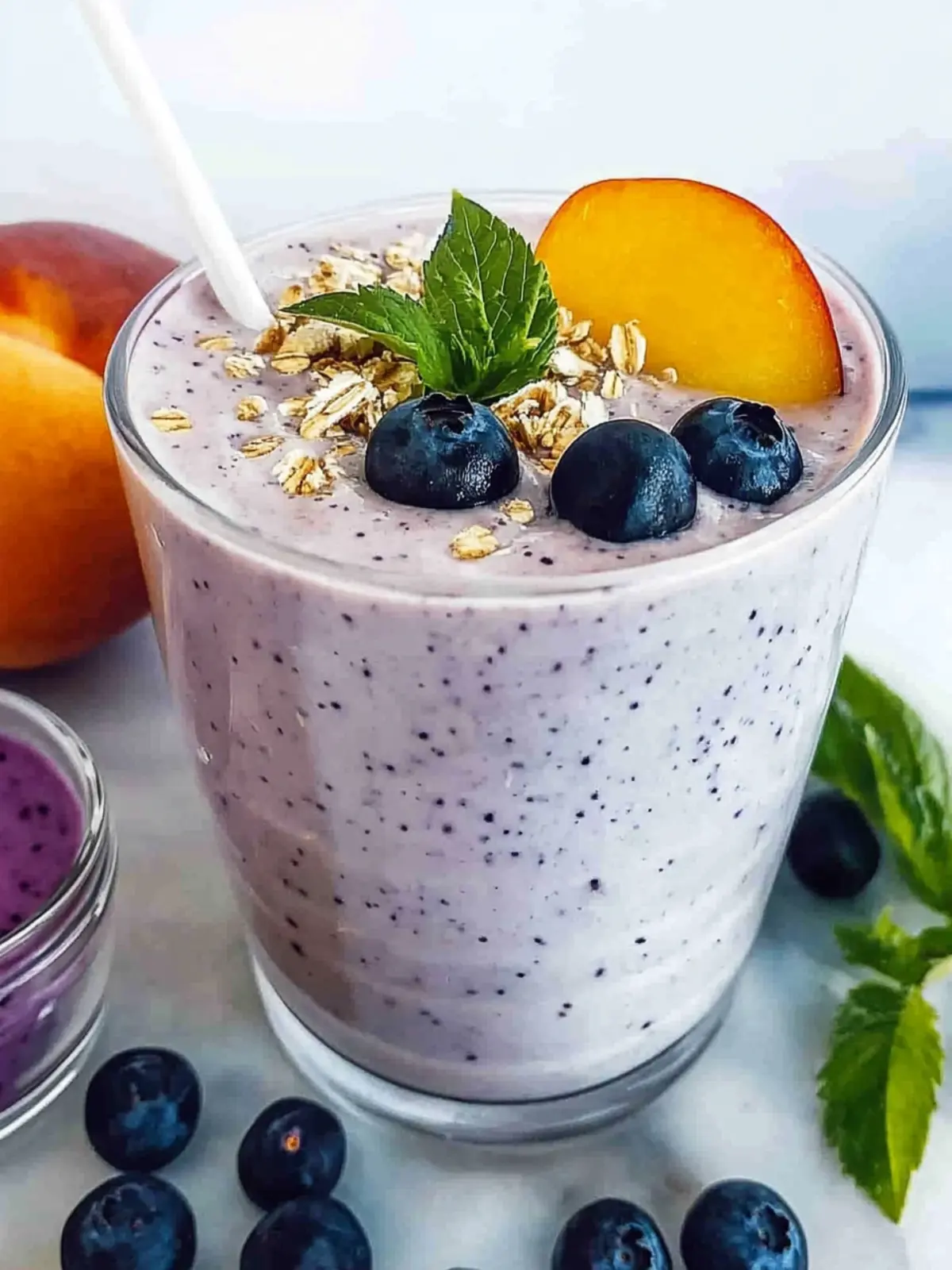 Creamy Blueberry Peach Smoothie: Summer Taste, Anytime Bliss
